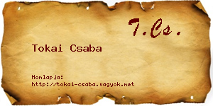 Tokai Csaba névjegykártya